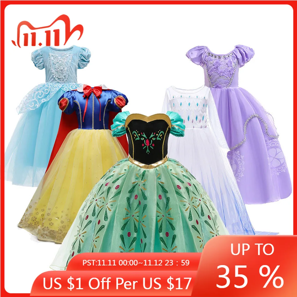 Princess Dress for Girls Elsa Sofia Snow White Cinderella Costume Princess Cosplay Kids Birthday Party Christmas Costume 3-10T
Princess Dress for Girls Elsa Sofia Snow White Cinderella Costume Princess Cosplay Kids Birthday Party Christmas Costume 3-10T