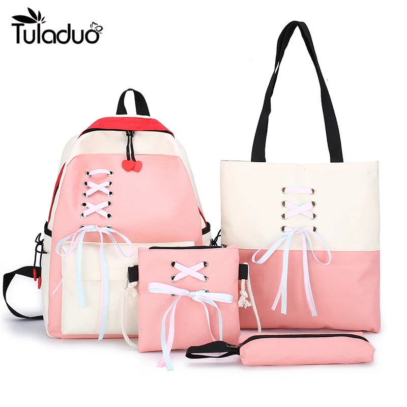 Backpack Women Canvas 4pcs/set Women Backpack Teenager Girls Backpacks Shoulder Bag Female Student School Bags
Backpack Women Canvas 4pcs/set Women Backpack Teenager Girls Backpacks Shoulder Bag Female Student School Bags