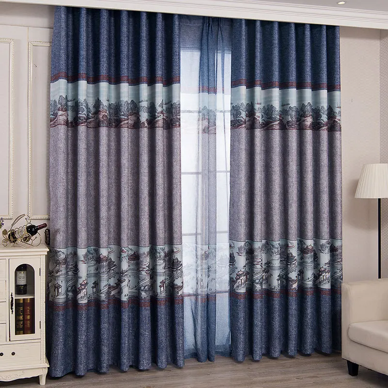 Chinese Printed Curtains for Living Room,Brown Window Treatments for Bedroom, Tulle Window Drapes Customized Home Decor
Chinese Printed Curtains for Living Room,Brown Window Treatments for Bedroom, Tulle Window Drapes Customized Home Decor