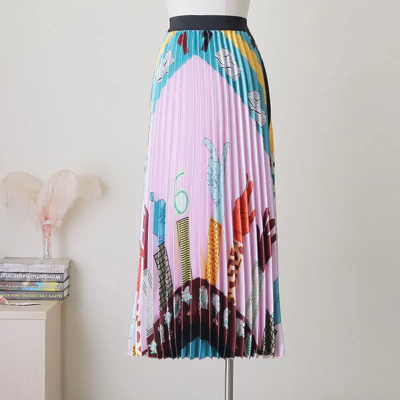 Pleated Skirt Women Summer 2020 New Print Cartoon Pattern Empire Elastic Women Skirt Big Swing Party Holiday
Pleated Skirt Women Summer 2020 New Print Cartoon Pattern Empire Elastic Women Skirt Big Swing Party Holiday