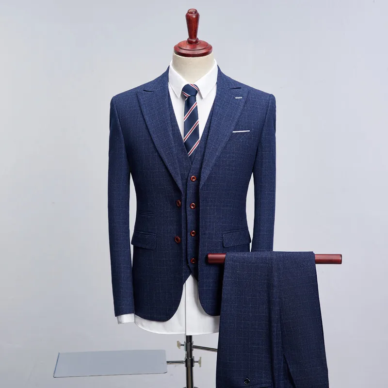 Brand The Newest Designer 2020 Classic Plaid Mens Slim Fit Pinstripe Suit Smart Casual Men 3 Piece Male Business Suits 1015
Brand The Newest Designer 2020 Classic Plaid Mens Slim Fit Pinstripe Suit Smart Casual Men 3 Piece Male Business Suits 1015