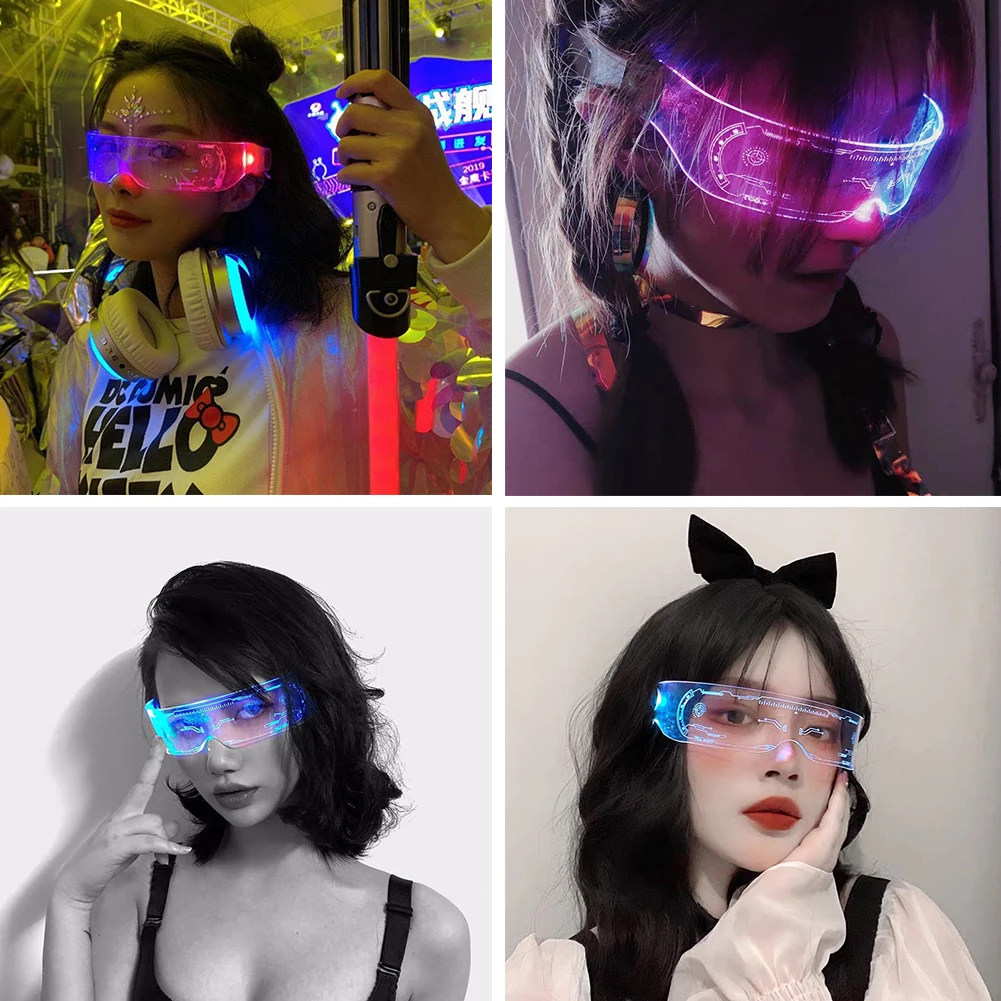 LED Luminous Glasses LED Glasses EL Wire Neon Light Up Visor Eyeglasses Bar Party EyeWare For Halloween Christmas Parties
LED Luminous Glasses LED Glasses EL Wire Neon Light Up Visor Eyeglasses Bar Party EyeWare For Halloween Christmas Parties