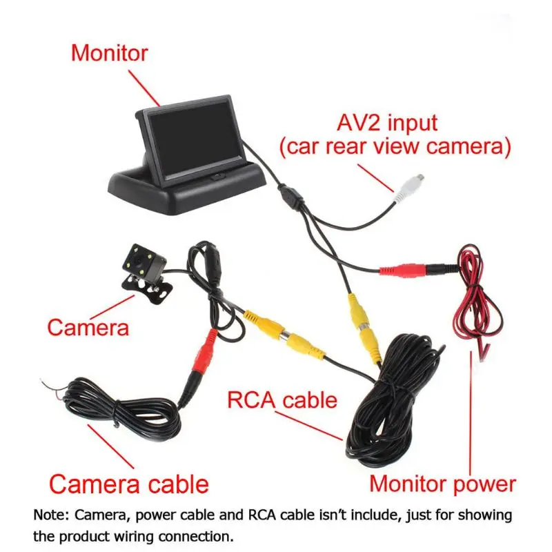 P82B 4.3 inch Folding Car Monitor with Waterproof 4 LED Light Car Rear View System Backup Reverse Camera
P82B 4.3 inch Folding Car Monitor with Waterproof 4 LED Light Car Rear View System Backup Reverse Camera