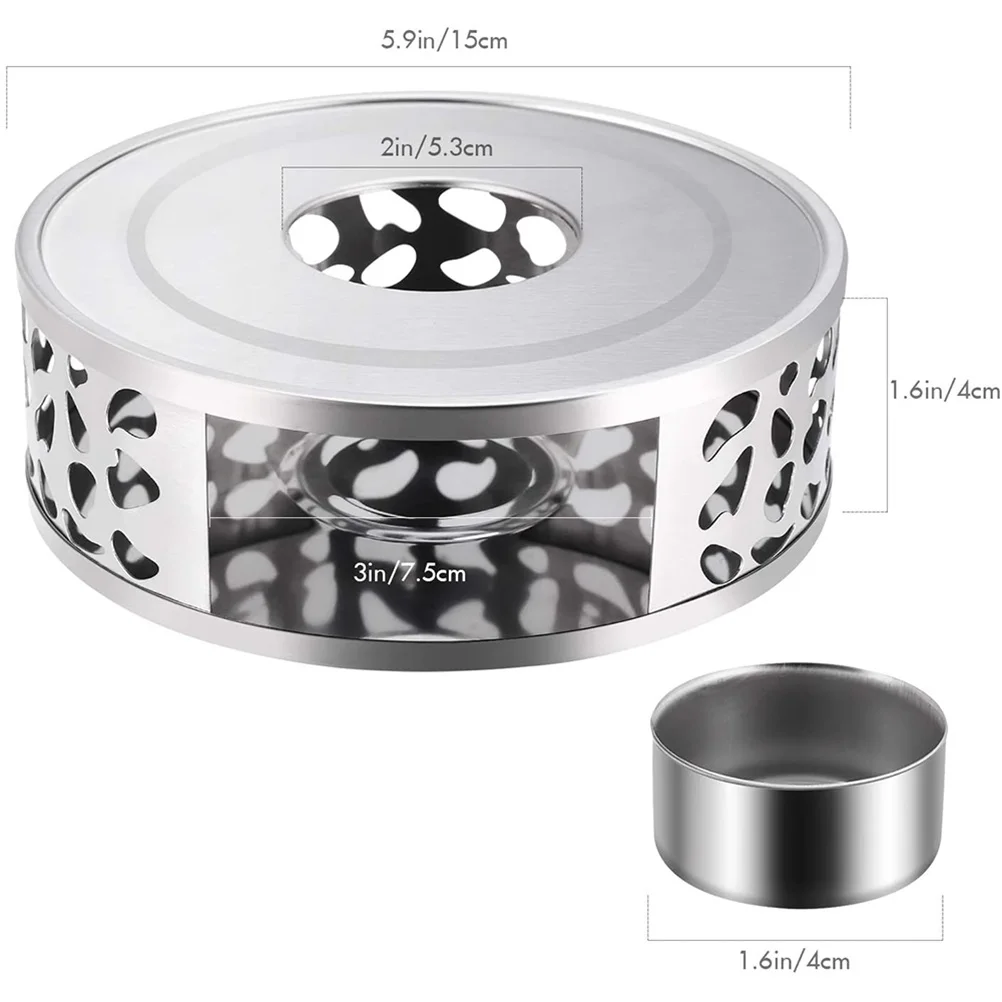 1 Set Stainless Steel Tea Warmer with Tea Light Holder for Tea and Coffee Pots 
1 Set Stainless Steel Tea Warmer with Tea Light Holder for Tea and Coffee Pots