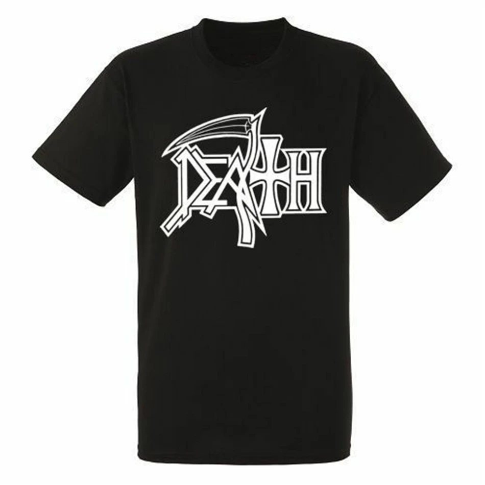 Черная Мужская футболка с логотипом Death's Rock Band крутая оптовая продажа|Мужские