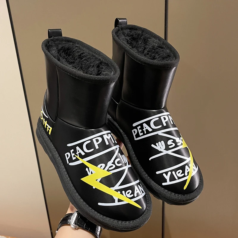 Women Snow Boots 2022 New Winter Chelsea Slip-on Warm Short Plush Boots Flats Fur Slip-on Ankle Mujer Boots Goth Casual Shoes
Women Snow Boots 2022 New Winter Chelsea Slip-on Warm Short Plush Boots Flats Fur Slip-on Ankle Mujer Boots Goth Casual Shoes
