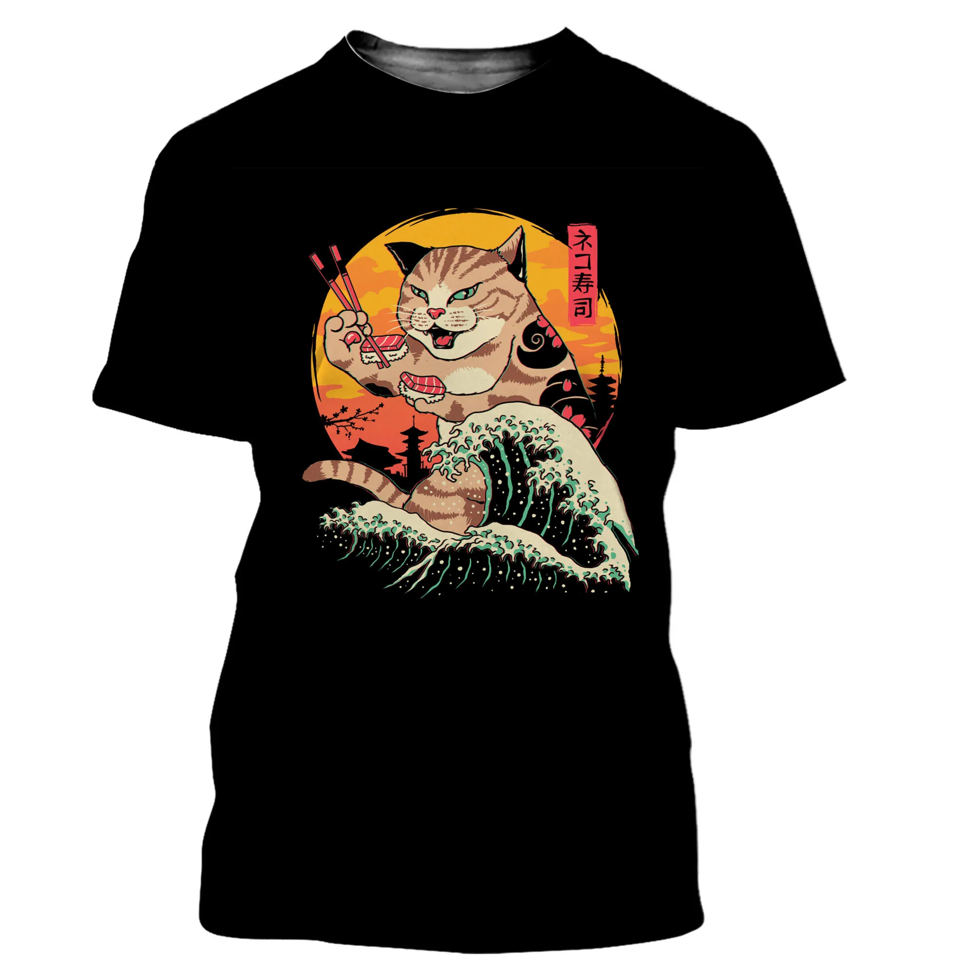 Samurai Cat T-shirt Men's Women's Japanese Harajuku Streetwear Cartoon Hippie Comfortable Otaku Summer New Tops 2021
Samurai Cat T-shirt Men's Women's Japanese Harajuku Streetwear Cartoon Hippie Comfortable Otaku Summer New Tops 2021