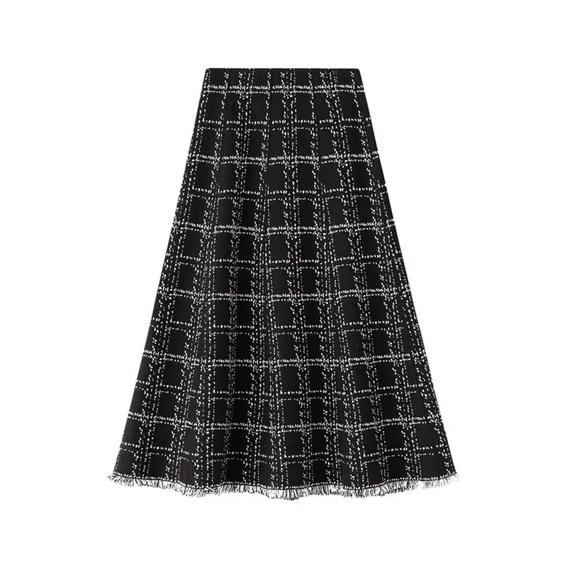 Xingqing Women Skirts Vintage Elegant Plaid Midi Skirt Vogue Office Ladies Chic Plaid A Line Skirt Streetwear Womens Skirts
Xingqing Women Skirts Vintage Elegant Plaid Midi Skirt Vogue Office Ladies Chic Plaid A Line Skirt Streetwear Womens Skirts