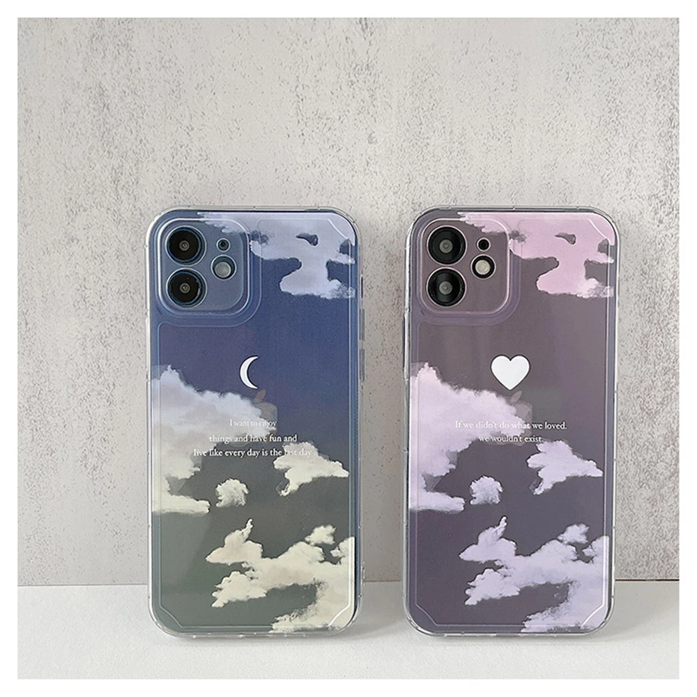 Transparent Clouds Love Heart Moon Phone Case For iPhone 13 12 11 Pro Max X XS XR 7 8 Plus SE2020 Cartoon Soft Bumper Back Cover
Transparent Clouds Love Heart Moon Phone Case For iPhone 13 12 11 Pro Max X XS XR 7 8 Plus SE2020 Cartoon Soft Bumper Back Cover