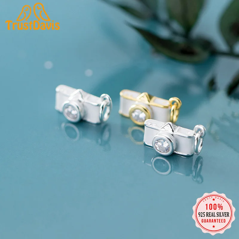 TrustDavis Real 925 Sterling Silver Fashion Glaze Camera Charm CZ Pendant Handmade DIY Accessories Fine Jewelry Wholesale HY236 
TrustDavis Real 925 Sterling Silver Fashion Glaze Camera Charm CZ Pendant Handmade DIY Accessories Fine Jewelry Wholesale HY236