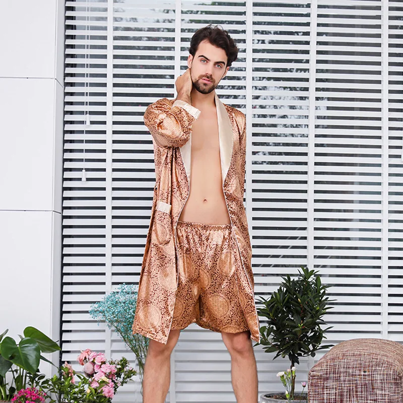 7XL Robe Pants Pajama Set Two-Piece Men Bathrobe Shorts Suit Long-sleeved Bath Gown Silk Sleepwear for Men Kimono Home Soft Cozy
7XL Robe Pants Pajama Set Two-Piece Men Bathrobe Shorts Suit Long-sleeved Bath Gown Silk Sleepwear for Men Kimono Home Soft Cozy