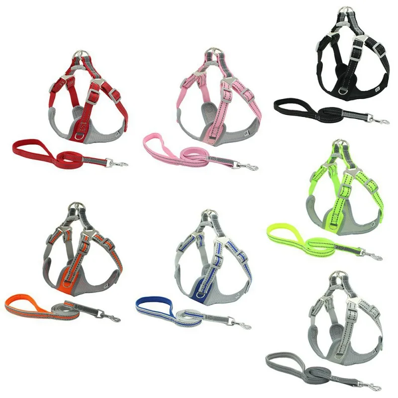 Adjustable Dog Harness Reflective Dog Harness Leash Set Escape Proof Dog Training Lead Set For Small Medium Dog Accessories
Adjustable Dog Harness Reflective Dog Harness Leash Set Escape Proof Dog Training Lead Set For Small Medium Dog Accessories