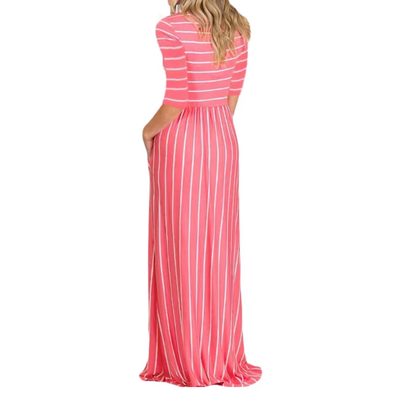 Pop Women Maxie Gown Striped 3/5 Sleeves High Waist Pockets Round Neck Long Dresses Pop 88
Pop Women Maxie Gown Striped 3/5 Sleeves High Waist Pockets Round Neck Long Dresses Pop 88