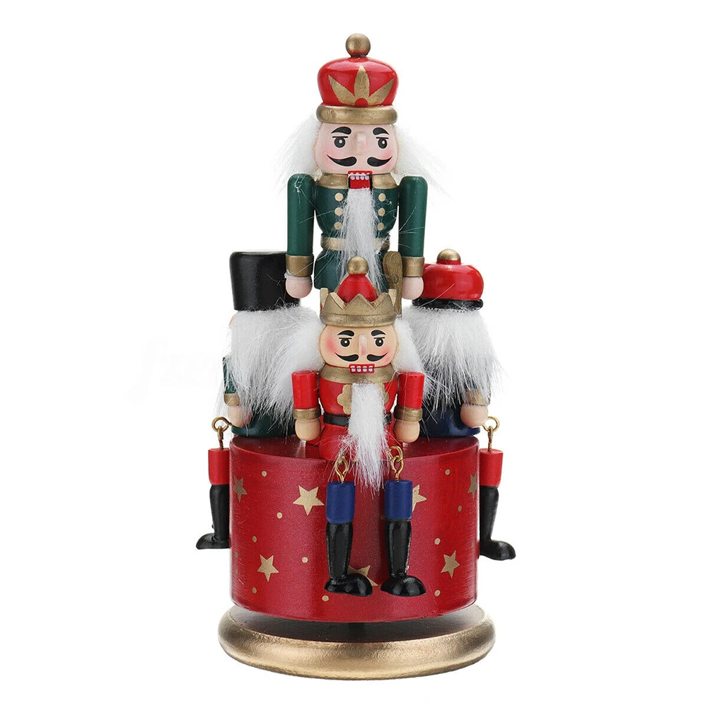 Wooden Nutcracker Music Box Kids Desktop Round Base Portable Soldier Toy Christmas Gifts Guard DIY Birthday Home Decoration
Wooden Nutcracker Music Box Kids Desktop Round Base Portable Soldier Toy Christmas Gifts Guard DIY Birthday Home Decoration