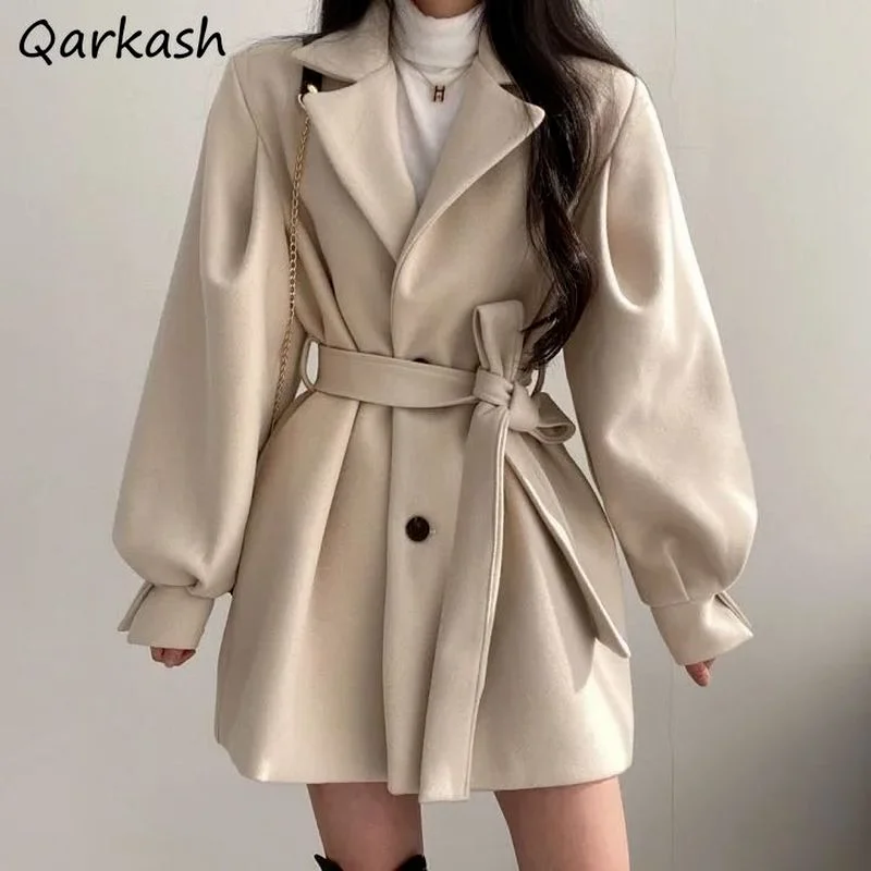Wool Women Turn Down Collar Stylish Feminine Tunic Slim Casual Pure Color Tender Autumn Simple Chic Korean Soft New Collection
Wool Women Turn Down Collar Stylish Feminine Tunic Slim Casual Pure Color Tender Autumn Simple Chic Korean Soft New Collection