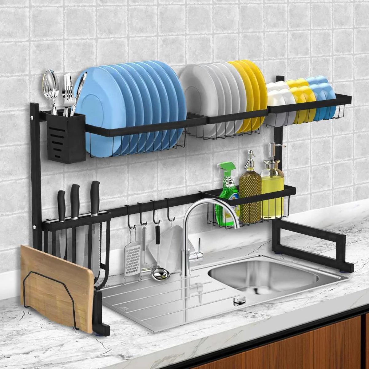 Stainless Steel Kitchen Shelf Organizer Adjustable Over The Sink Dish Drying Rack Holder Countertop Draining Shelf Dish Rack
Stainless Steel Kitchen Shelf Organizer Adjustable Over The Sink Dish Drying Rack Holder Countertop Draining Shelf Dish Rack