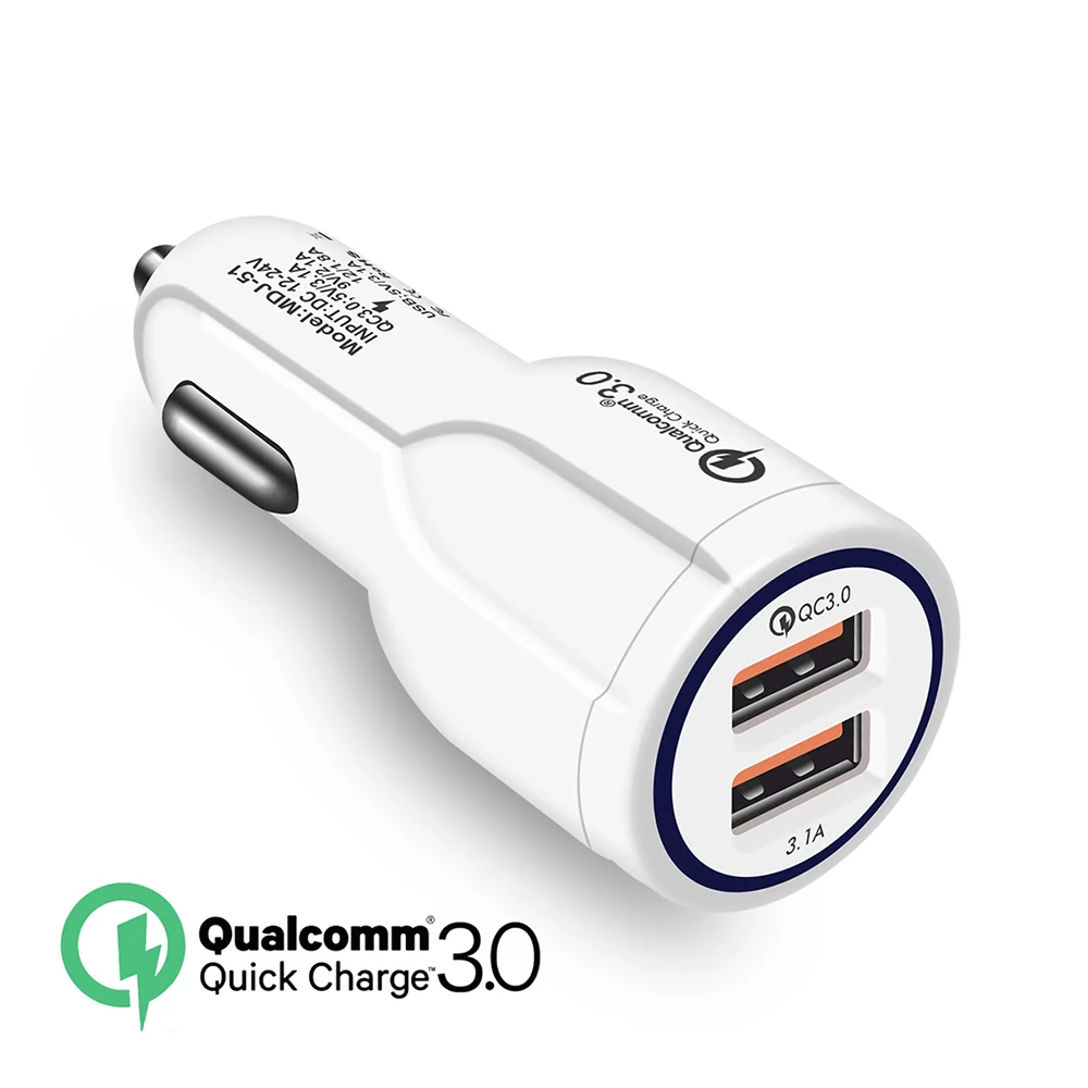 Quick Charge 3.0 Car Charger For Mobile Phone Dual Usb Car Charger Qualcomm Qc 3.0 Fast Charging Adapter Mini Usb Car Charger
Quick Charge 3.0 Car Charger For Mobile Phone Dual Usb Car Charger Qualcomm Qc 3.0 Fast Charging Adapter Mini Usb Car Charger
