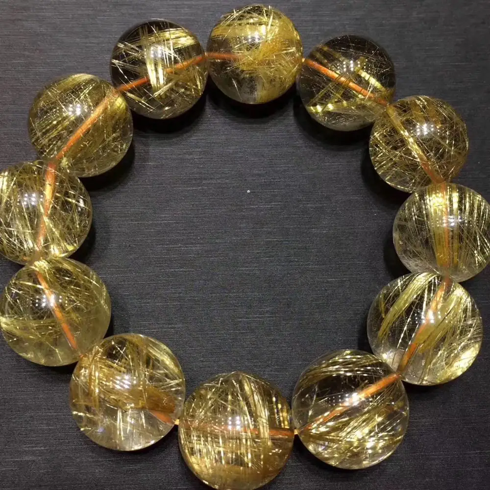 19mm Top Natural Brazil Gold Rutilated Bracelet Jewelry For Woman Man Crystal Lucky Titanium Round Beads Gemstone Stretch AAAAA
19mm Top Natural Brazil Gold Rutilated Bracelet Jewelry For Woman Man Crystal Lucky Titanium Round Beads Gemstone Stretch AAAAA