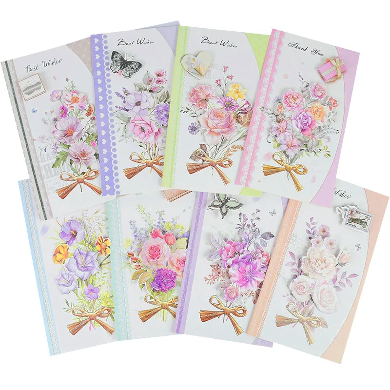 8Sheet/Set 3D Floral Print Paper Greeting Card with Envelope For Kid Adult Wedding Birthday Anniversary Invitation Postcard Gift
8Sheet/Set 3D Floral Print Paper Greeting Card with Envelope For Kid Adult Wedding Birthday Anniversary Invitation Postcard Gift