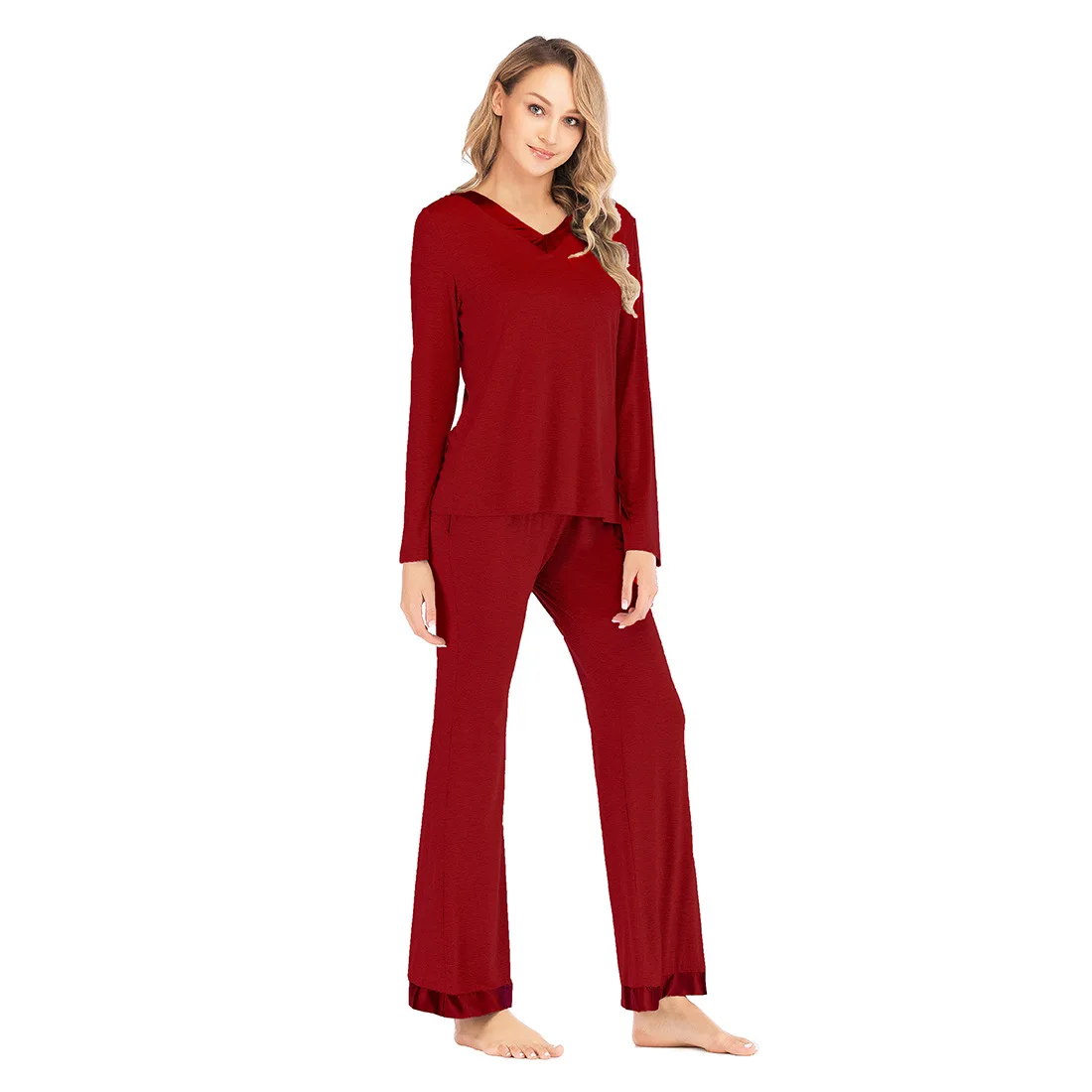 Autumn winter new style women's loose home clothes pajamas female long sleeve suit two sets
Autumn winter new style women's loose home clothes pajamas female long sleeve suit two sets
