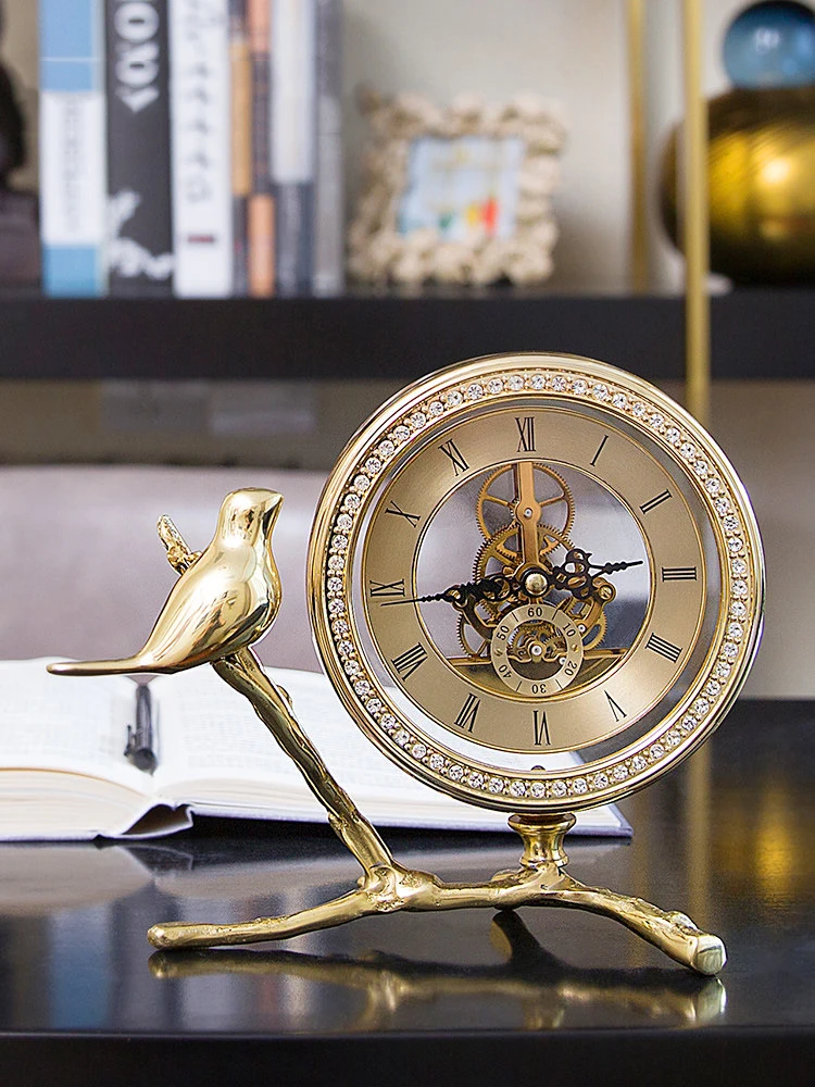 European Retro Light Luxury Wrought Iron Clock Ornaments Home Livingroom Deskop Clock Furnishing Crafts Hotel Office Decoration
European Retro Light Luxury Wrought Iron Clock Ornaments Home Livingroom Deskop Clock Furnishing Crafts Hotel Office Decoration