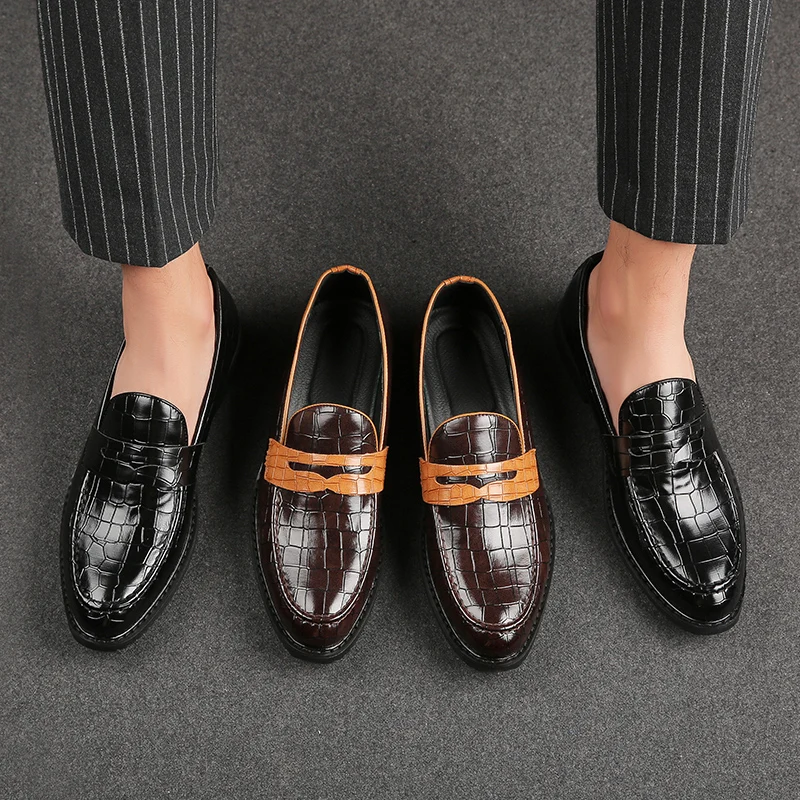 Men's New Fashion British Style Retro Casual Formal Leather Shoes Trend All-match Color Matching Platform Loafers Peas Shoes
Men's New Fashion British Style Retro Casual Formal Leather Shoes Trend All-match Color Matching Platform Loafers Peas Shoes