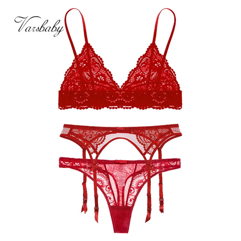 Varsbaby French Style Thin Cup Lace Lingerie Soft Chinese Red Underwear S M L XL XXL Bra + Thong + Garter Belt 3Pces/Lot
Varsbaby French Style Thin Cup Lace Lingerie Soft Chinese Red Underwear S M L XL XXL Bra + Thong + Garter Belt 3Pces/Lot