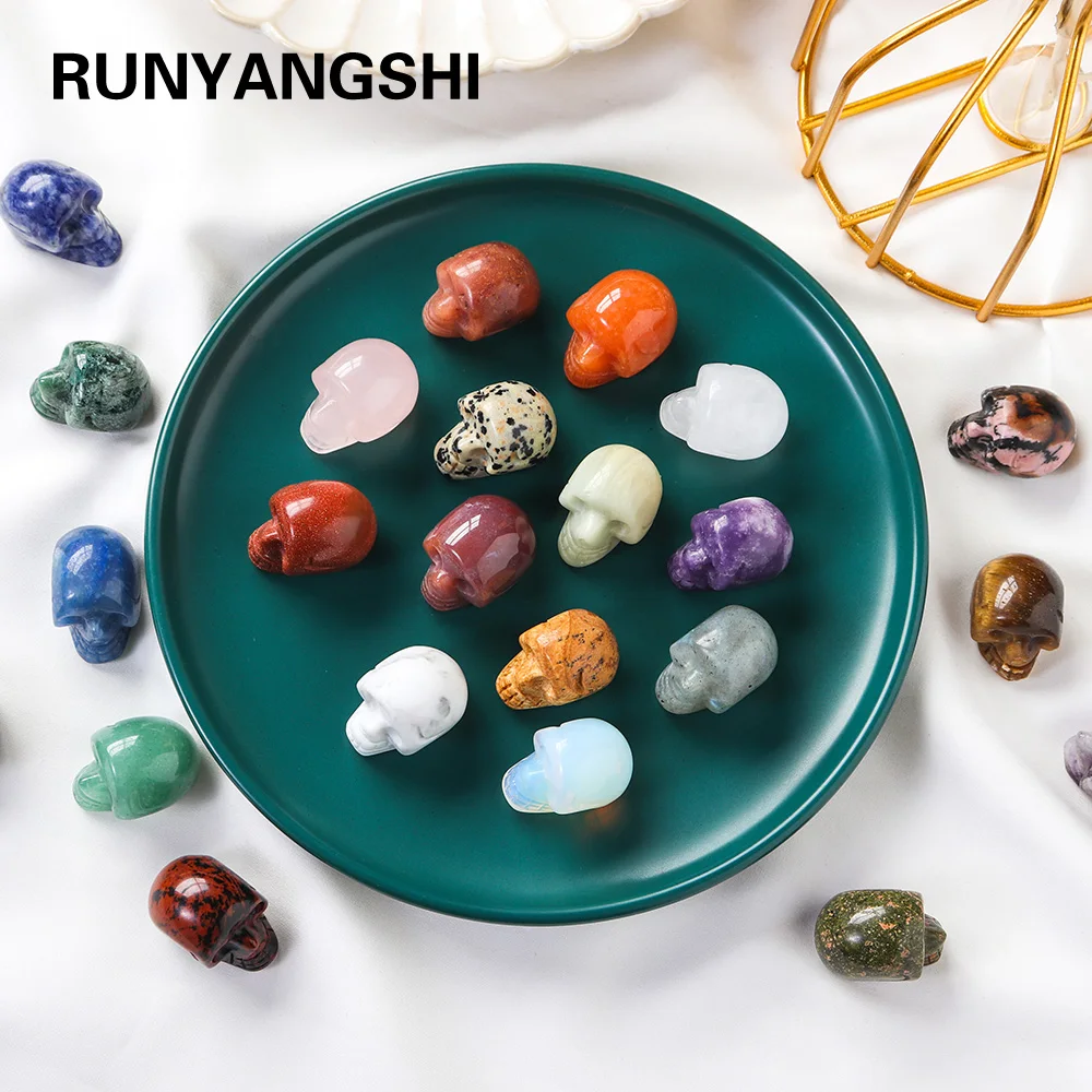 Multiple materials 1Inch Mini crystal skull Skull gem crafts Hand carved ornaments For jewelry making
Multiple materials 1Inch Mini crystal skull Skull gem crafts Hand carved ornaments For jewelry making