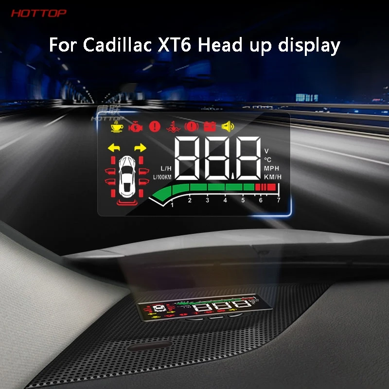 

Автомобильный проектор на лобовое стекло Hud для Cadillac XT6 2019 2020 2021, полнофункциональный экран для безопасного вождения, проектор Obd на лобовое ...