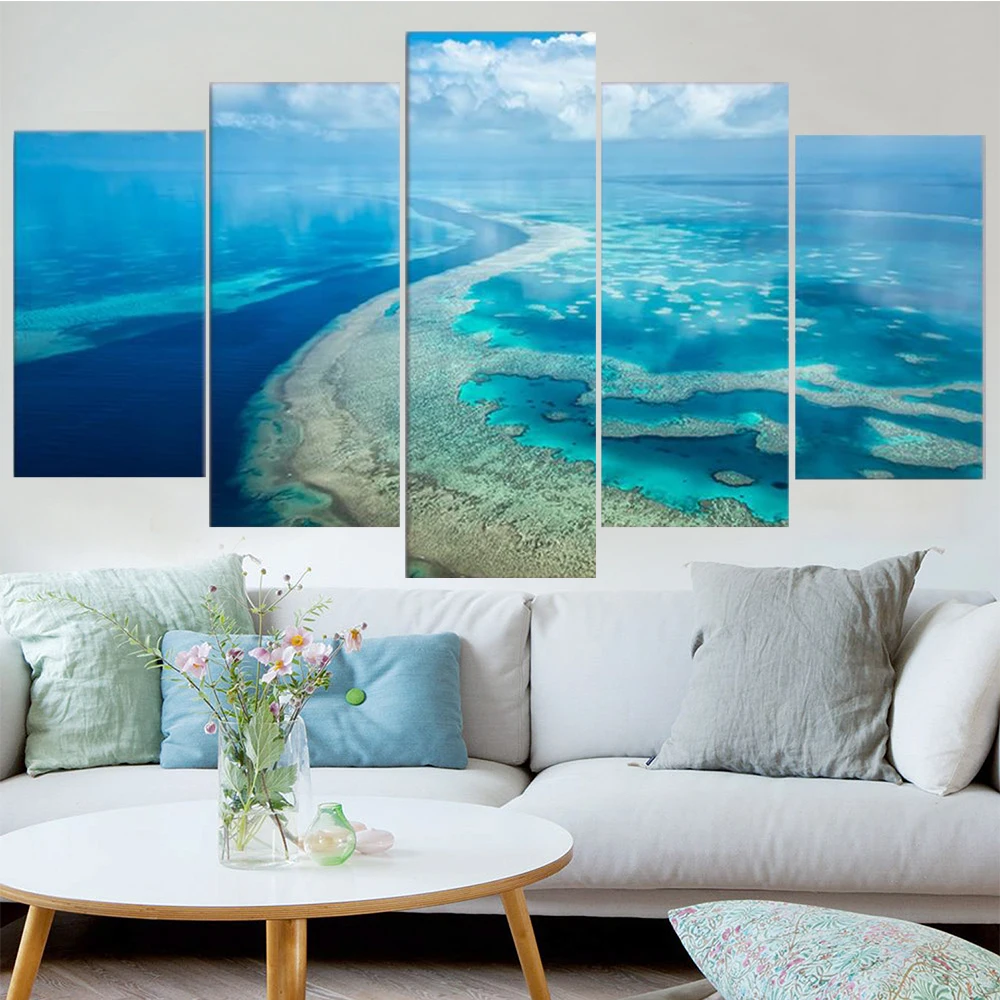 5 Pieces Wall Art Canvas Painting White Clouds Blue Seascape Poster Modern Living Room Bedroom Home Decoration Modular Pictures
5 Pieces Wall Art Canvas Painting White Clouds Blue Seascape Poster Modern Living Room Bedroom Home Decoration Modular Pictures