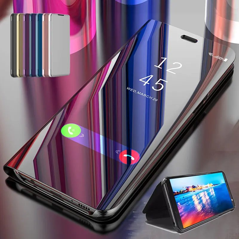 Зеркальный Чехол-книжка для OPPO Reno X2 Pro 2Z RX17 Neo Realme 5 3 C2 X F11 A9 A11K A5 A3 2020 K1 | Мобильные