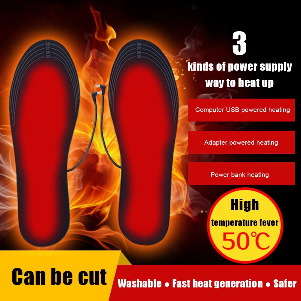 1 Pair USB Heated Shoe Insoles Foot Warming Pad Feet Warmer Sock Pad Mat Winter Outdoor Sports Heating Insoles Winter Warm Soles
1 Pair USB Heated Shoe Insoles Foot Warming Pad Feet Warmer Sock Pad Mat Winter Outdoor Sports Heating Insoles Winter Warm Soles