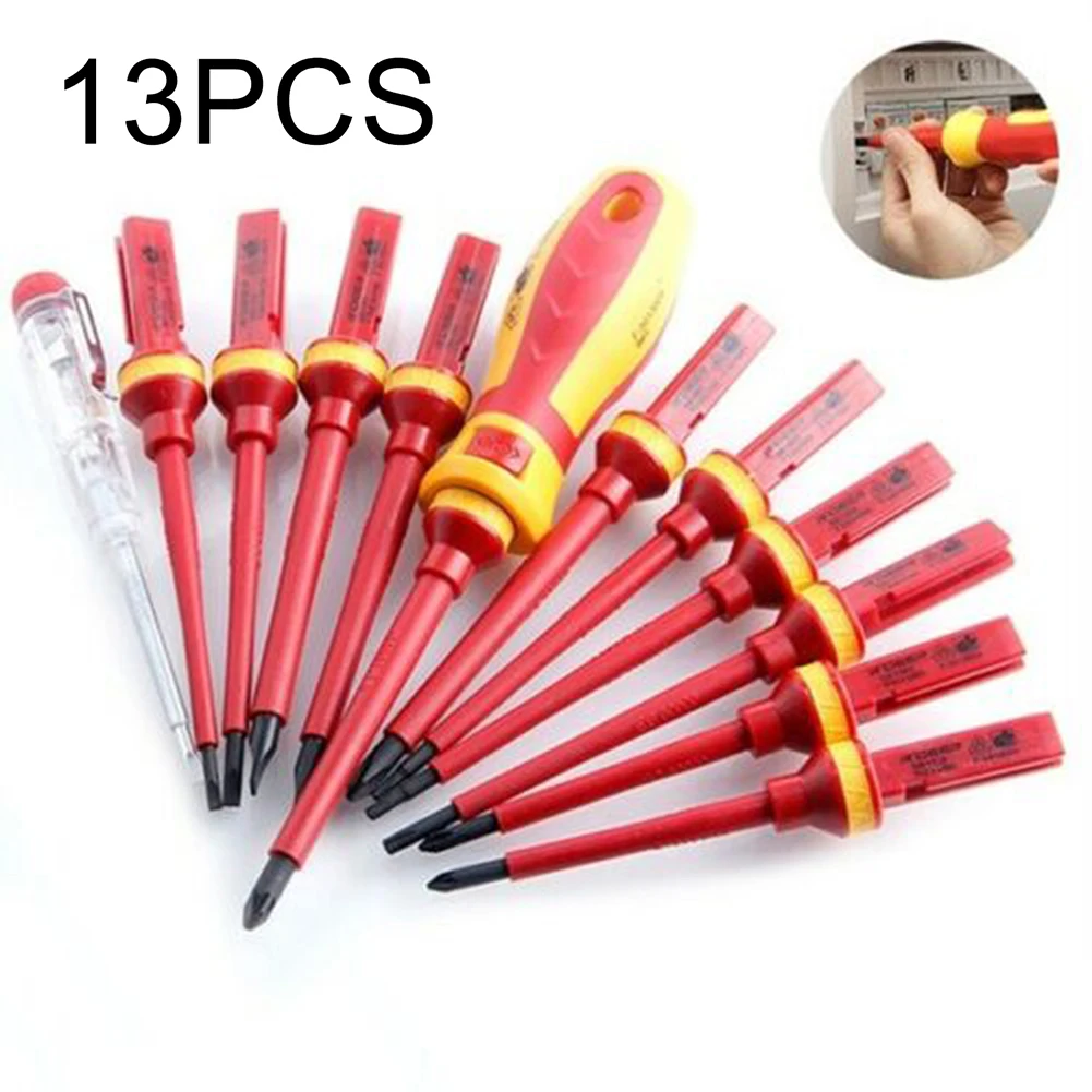 Electrical Screwdriver Hand Screwdriver Tool Set New 13Pcs Electrician\\'s
Electrical Screwdriver Hand Screwdriver Tool Set New 13Pcs Electrician\\'s