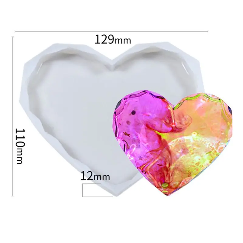 Resin Crystal Epoxy Mold Love Heart Coaster Casting Silicone Mould DIY Crafts Desk Decorations Making Tools
Resin Crystal Epoxy Mold Love Heart Coaster Casting Silicone Mould DIY Crafts Desk Decorations Making Tools