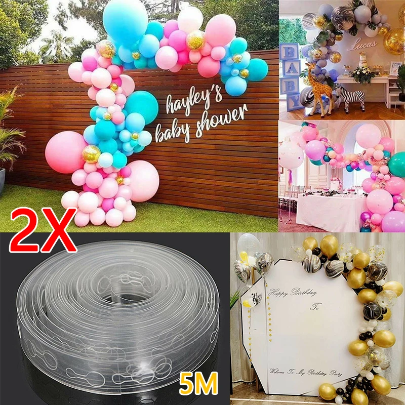 2PCS 5M Balloon Strips Arch Garland Connect Chain DIY Tape Party Bar Decor Rubber Wedding Birthday Backdrop Accessories
2PCS 5M Balloon Strips Arch Garland Connect Chain DIY Tape Party Bar Decor Rubber Wedding Birthday Backdrop Accessories