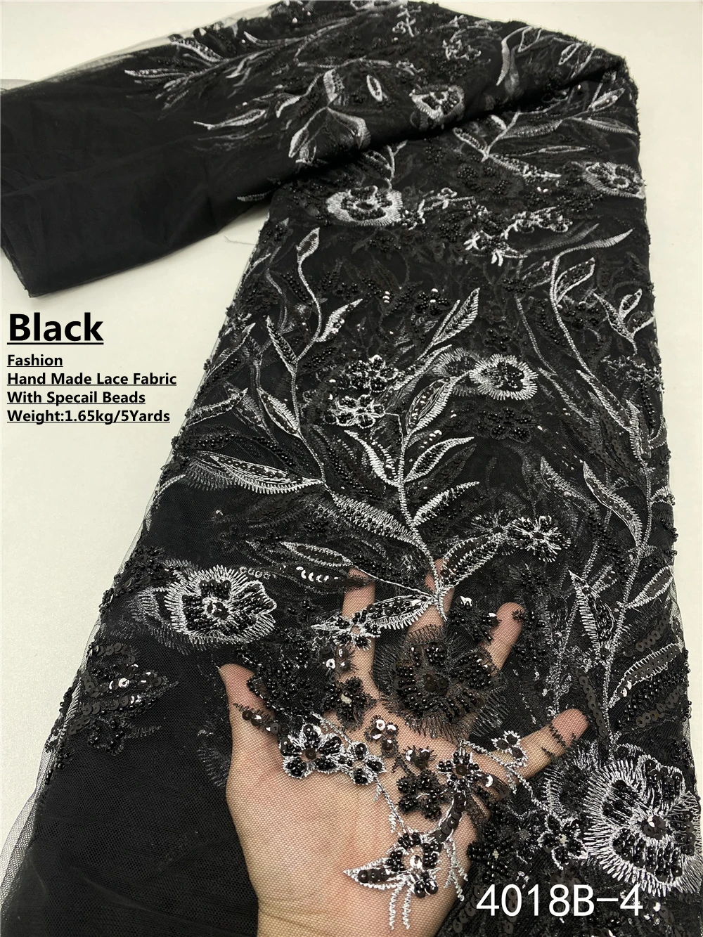 XIYA Black Special Beads African French Lace Fabric 2021 High Quality Mesh Embroidery Nigerian Wedding Sewing Material 4018B
XIYA Black Special Beads African French Lace Fabric 2021 High Quality Mesh Embroidery Nigerian Wedding Sewing Material 4018B