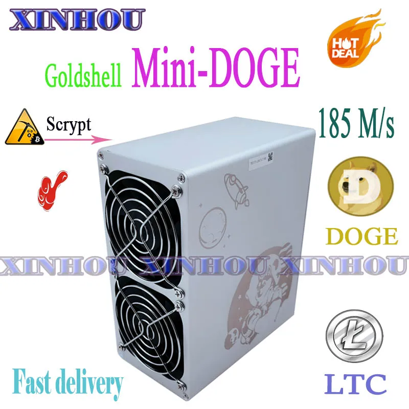 Новинка DOGE Майнер LTC Goldshell Mini 185MH/s 235 Вт Scrypt Asic лучше чем Antminer Z9mini Innosilicon A9 Whatsminer