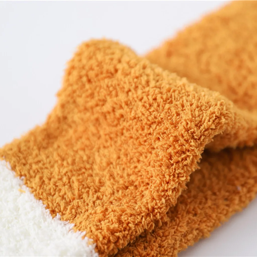#40 Women Fashion Lovely Cat Claw Coral Thickening Fuzzy Middle Winter Warmer Women Thicken Thermal Stockings Socks