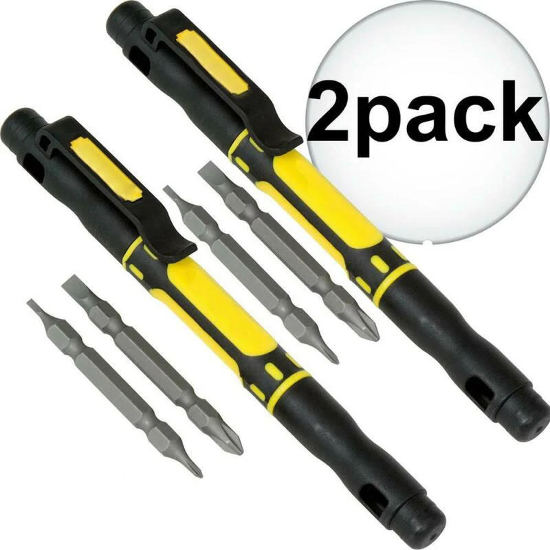 2 Sets Pen Shape Mini Screwdriver Aluminum Alloy Double End Bits Professional Precision Hand Tool Repair Driver Nutdrivers
2 Sets Pen Shape Mini Screwdriver Aluminum Alloy Double End Bits Professional Precision Hand Tool Repair Driver Nutdrivers