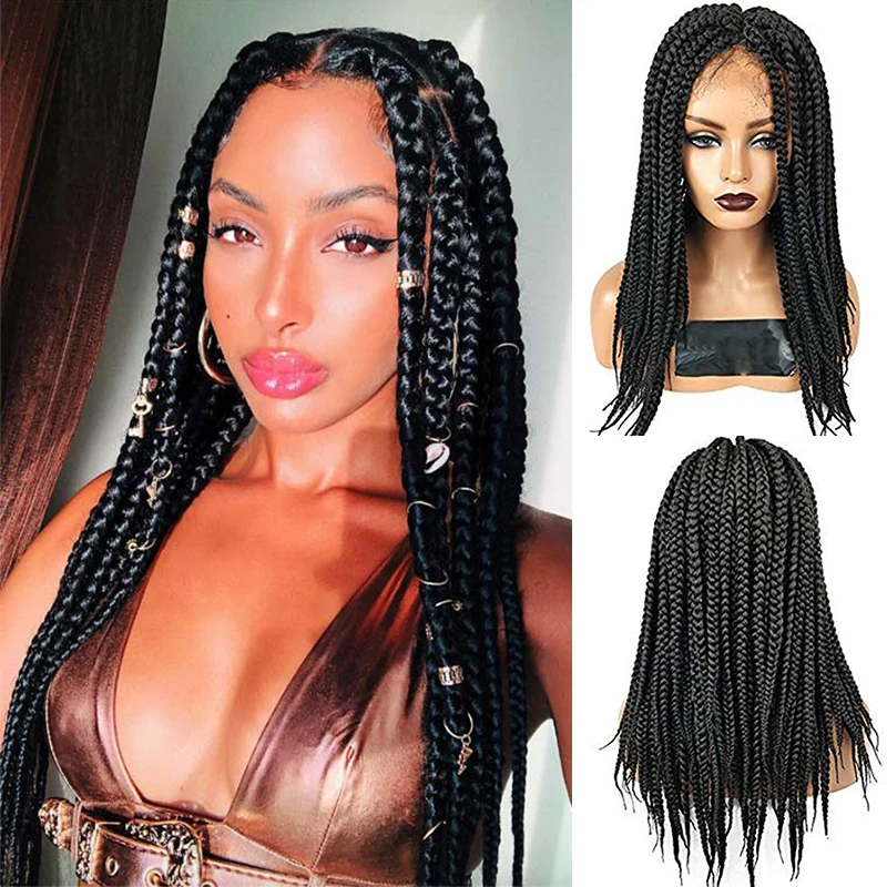 Lace Front Braids Wigs For Black Women Synthetic Hair Senegalese Twist Hand-Braided Wigs (1B#)
Lace Front Braids Wigs For Black Women Synthetic Hair Senegalese Twist Hand-Braided Wigs (1B#)
