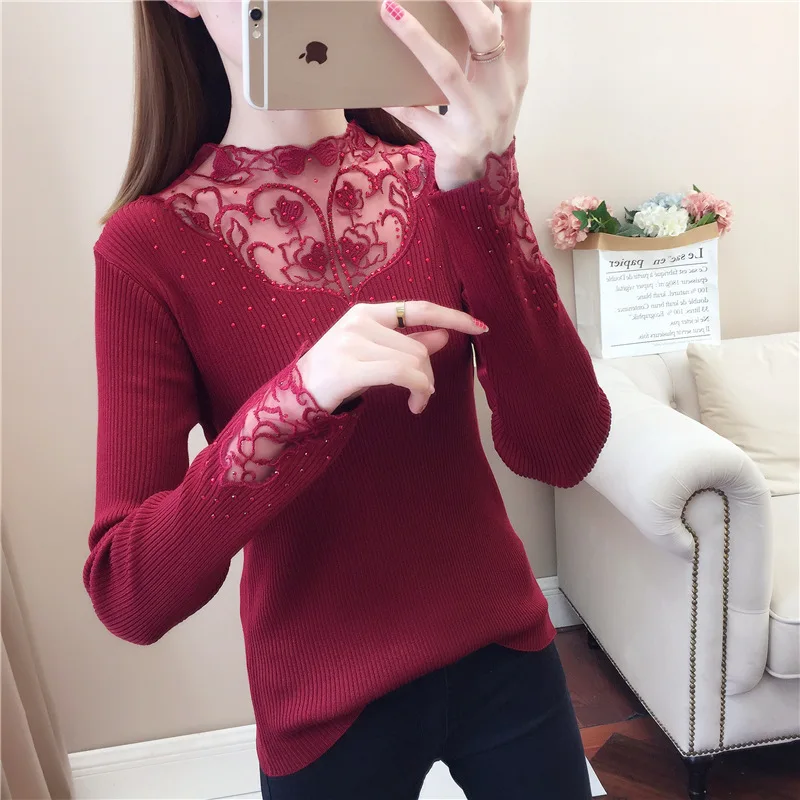 Sweater women's round neck bottoming shirt pullover slim stretch knit sweater women one
Sweater women's round neck bottoming shirt pullover slim stretch knit sweater women one