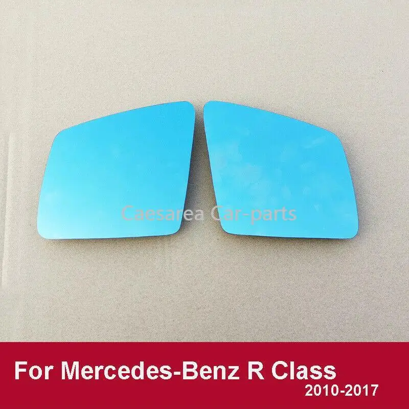 

Зеркало с голубым крылом и стеклянным основанием, автомобильное антибликовое зеркало с подогревом для Benz R класса 2010-