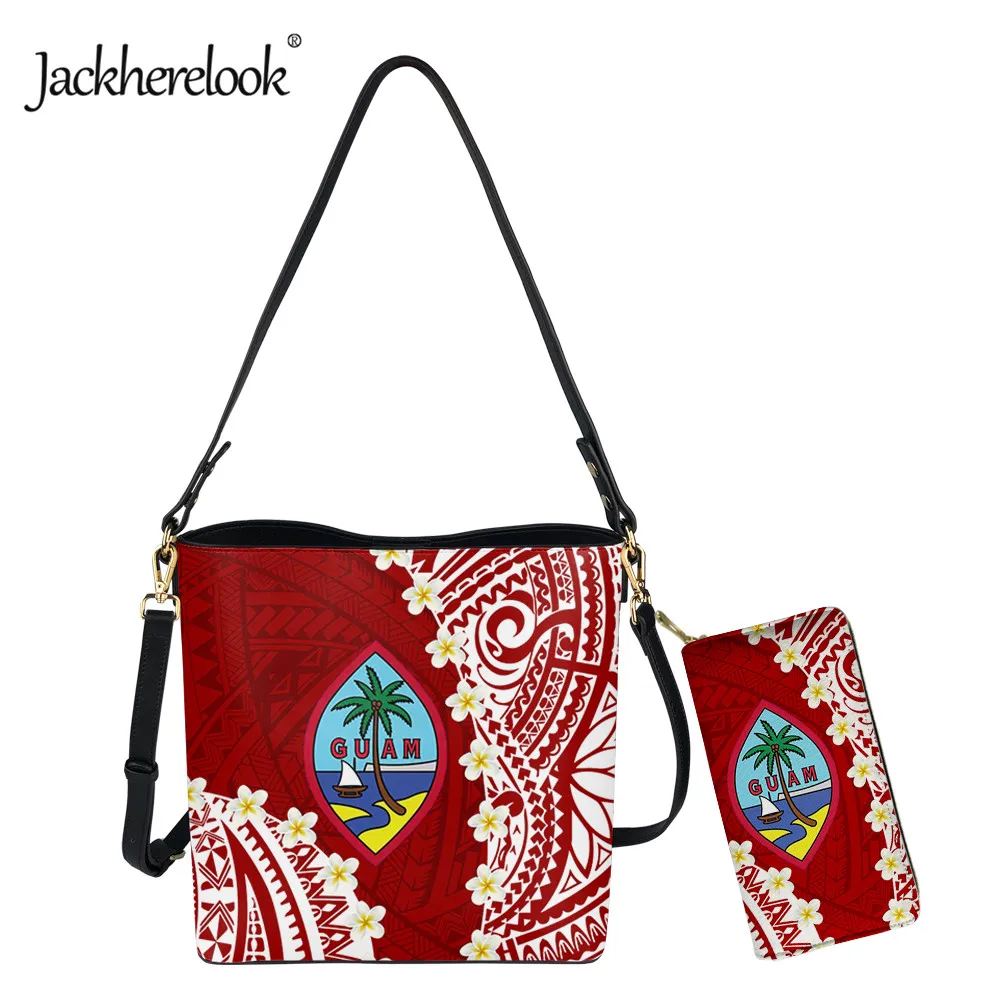 Jackherelook Guam Plumeria Polynesian Pattern Female Luxury Bucket Bag Clutch Wallet 2pcs/Set Women's Crossbody Bag Coin Purse 
Jackherelook Guam Plumeria Polynesian Pattern Female Luxury Bucket Bag Clutch Wallet 2pcs/Set Women's Crossbody Bag Coin Purse