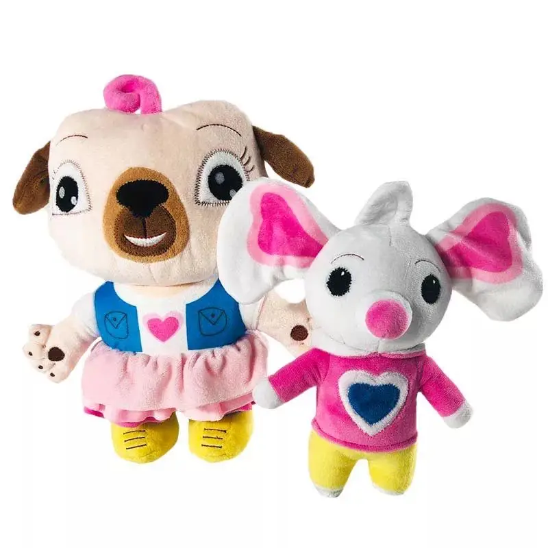 

30cm New Chip and Potato Plush Toys Cartoon Pug Dog and Mouse Plush Doll Soft Kawaii Stuffed Animal Toy for Kids Birthday Gifts