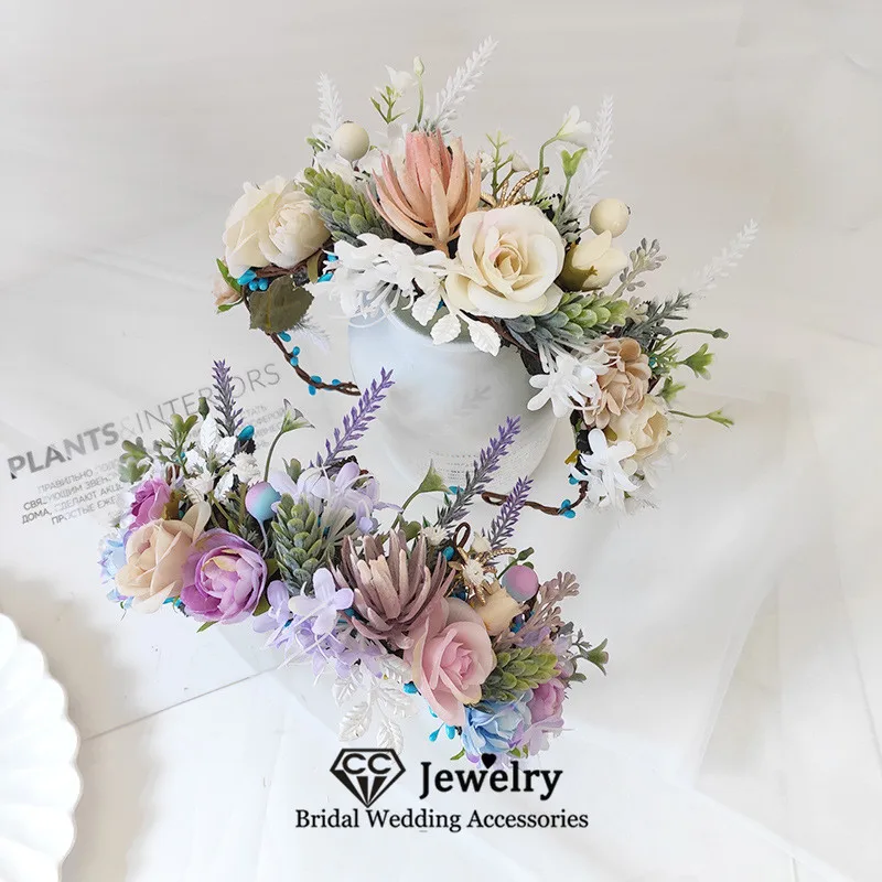 CC Flower Crowns Wedding Hair Accessories for Women Engagement Headdress Bridesmaids Hairwear 100% Handmade Wreath Corolla 8613
CC Flower Crowns Wedding Hair Accessories for Women Engagement Headdress Bridesmaids Hairwear 100% Handmade Wreath Corolla 8613