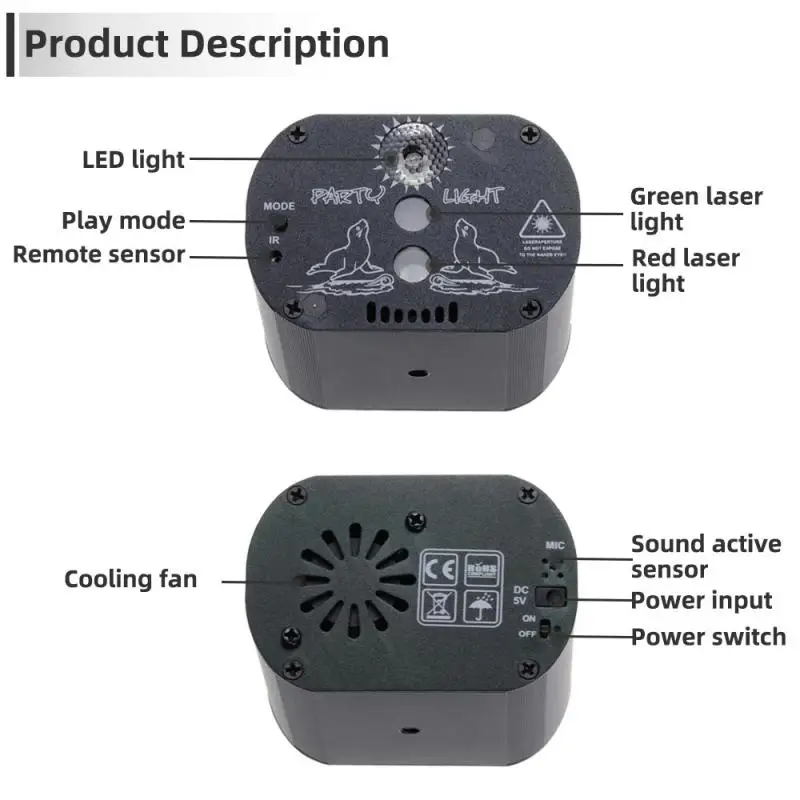 60 Patterns Mini DJ Disco Light Party Stage Lighting Effect Voice Control Laser Projector Strobe Lamp For Home Dance Floor New
60 Patterns Mini DJ Disco Light Party Stage Lighting Effect Voice Control Laser Projector Strobe Lamp For Home Dance Floor New
