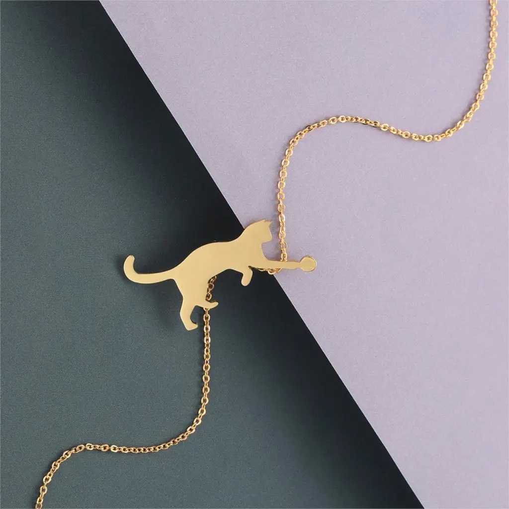 Kinitial Stainless Steel Cat Series Pendants Chain Necklaces for Womens Cute Animal Cat Ball Necklace Statement Collar Jewelry
Kinitial Stainless Steel Cat Series Pendants Chain Necklaces for Womens Cute Animal Cat Ball Necklace Statement Collar Jewelry