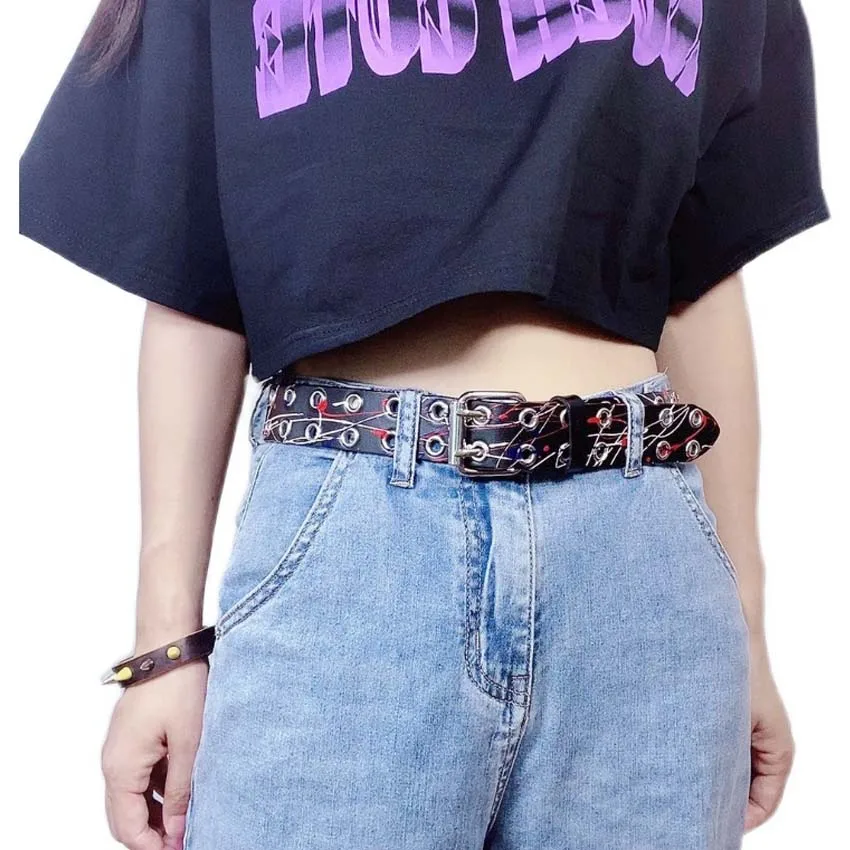 Graffiti Double Hole Punk and Gothic Rock Music Band Genuine Leather Belt 3.3cm Width
Graffiti Double Hole Punk and Gothic Rock Music Band Genuine Leather Belt 3.3cm Width