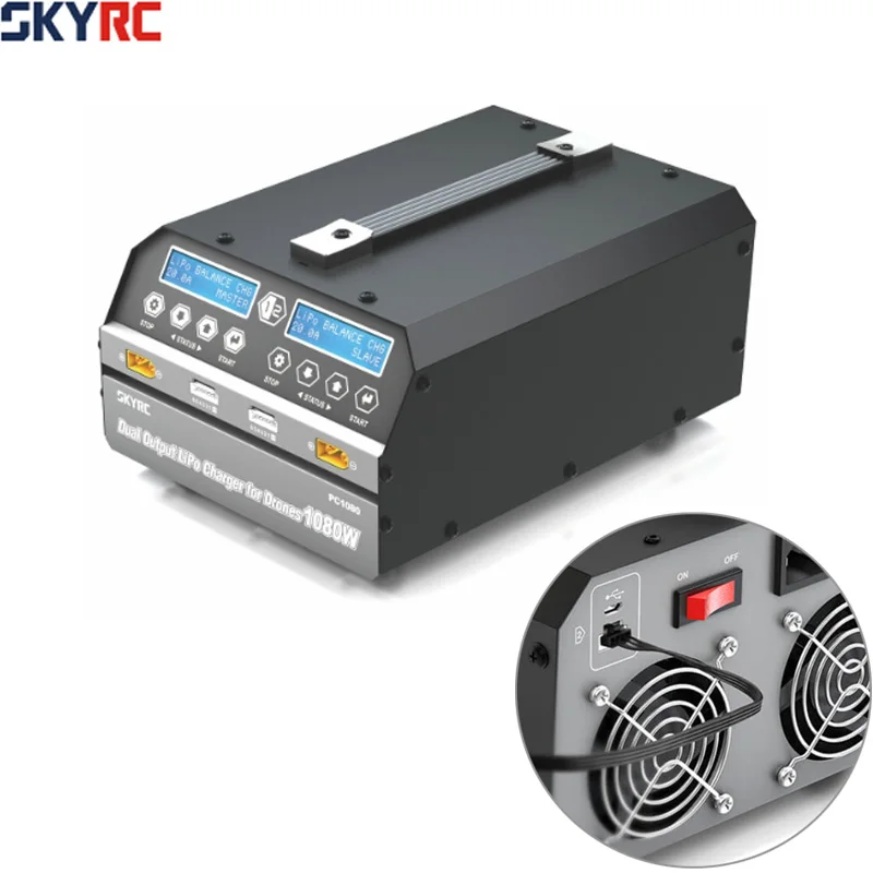 SKYRC PC1080 Drone Battery Chargers 1080W 20A Dual Output LiPo LiHV Battery Charger for Plant Protection UAV
SKYRC PC1080 Drone Battery Chargers 1080W 20A Dual Output LiPo LiHV Battery Charger for Plant Protection UAV