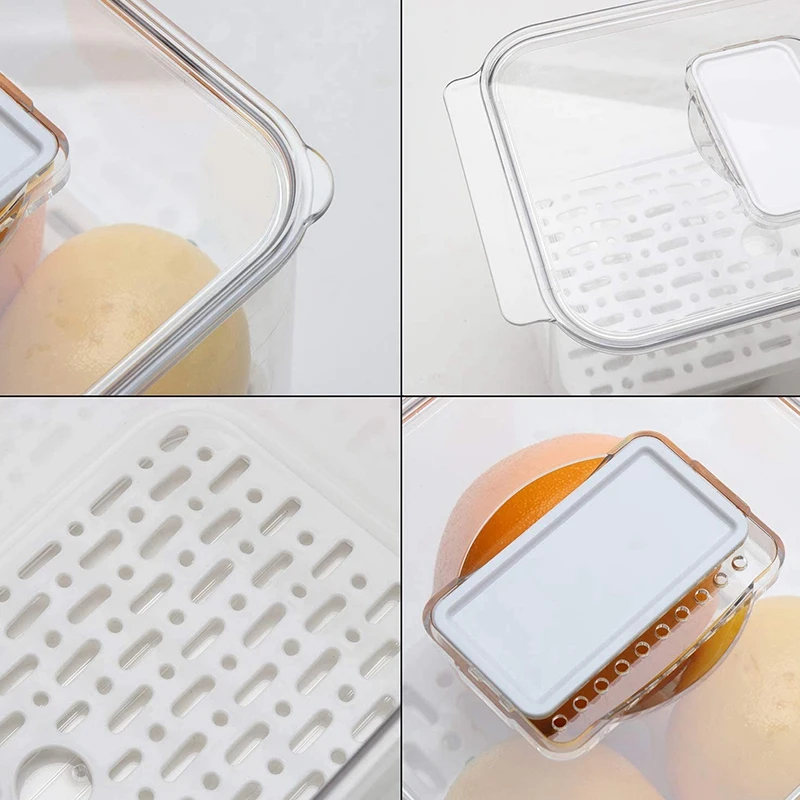 Fridge Food Storage Containers Produce Saver Stackable Refrigerator Organizer Bins with Removable Drain Tray 3 Pack
Fridge Food Storage Containers Produce Saver Stackable Refrigerator Organizer Bins with Removable Drain Tray 3 Pack